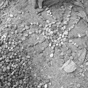 après le ramassage des déchets : land art